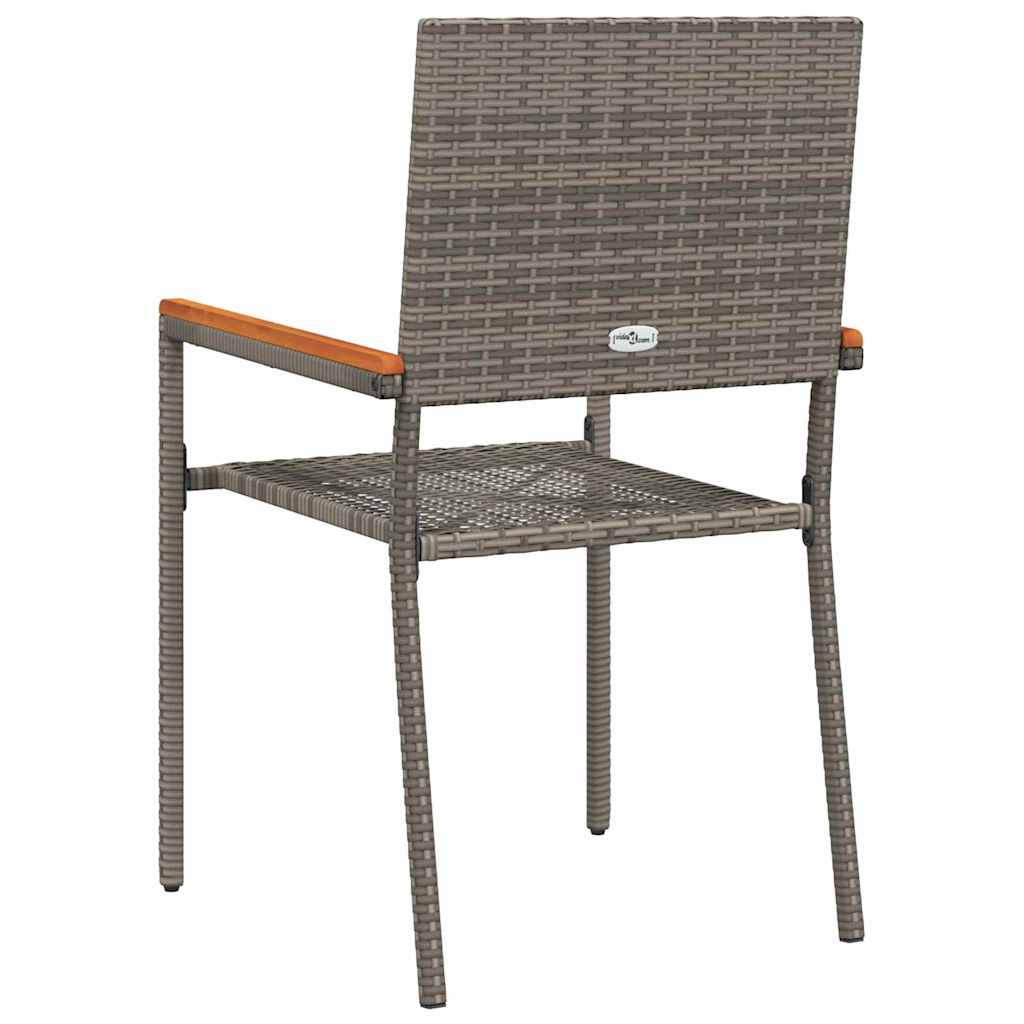 Garten Stapelstühle 2 pcs Grau, Braun